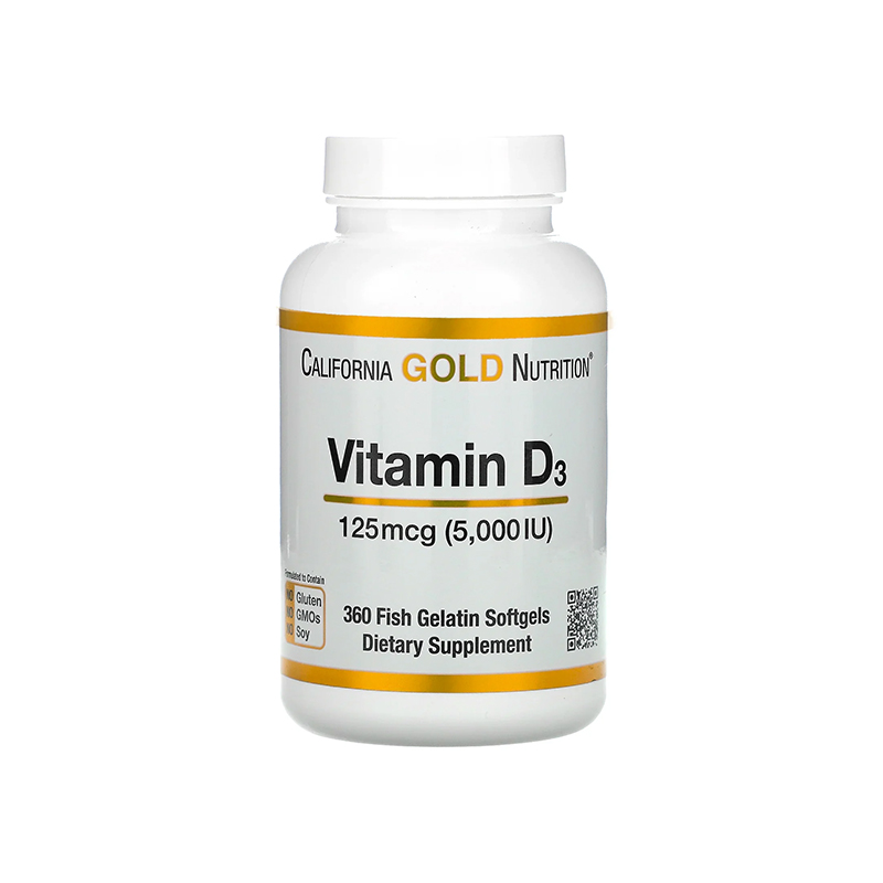 Витамин D3 California Gold Nutrition Vitamin D3 5000IU 360caps